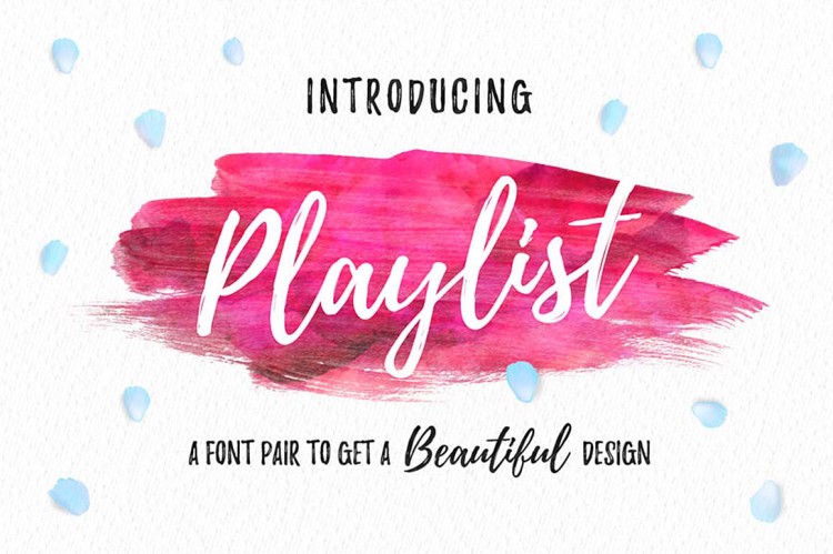 playlist free script font pixlov