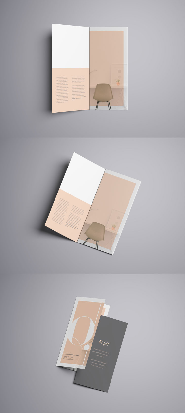 Advanced Trifold Brochure Free PSD Mockup