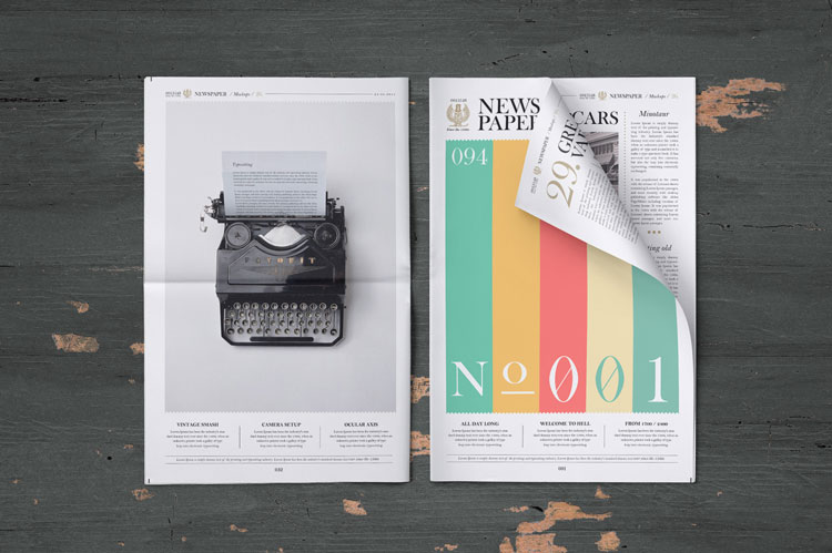 Free Newspaper PSD Mockup | Pixlov