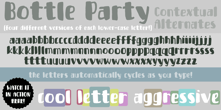 Bottle Party Font Demo