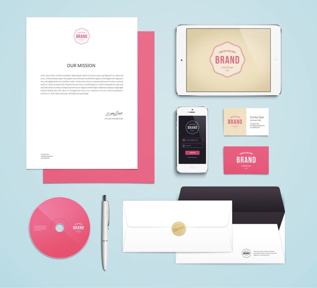 Download Branding Identity PSD MockUp | Pixlov