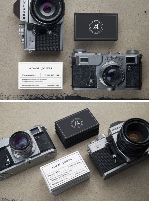 Vintage Cameras & B-Cards MockUp