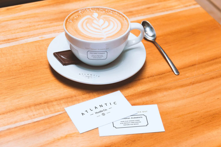 Business Cards and Coffee Cup Mockup