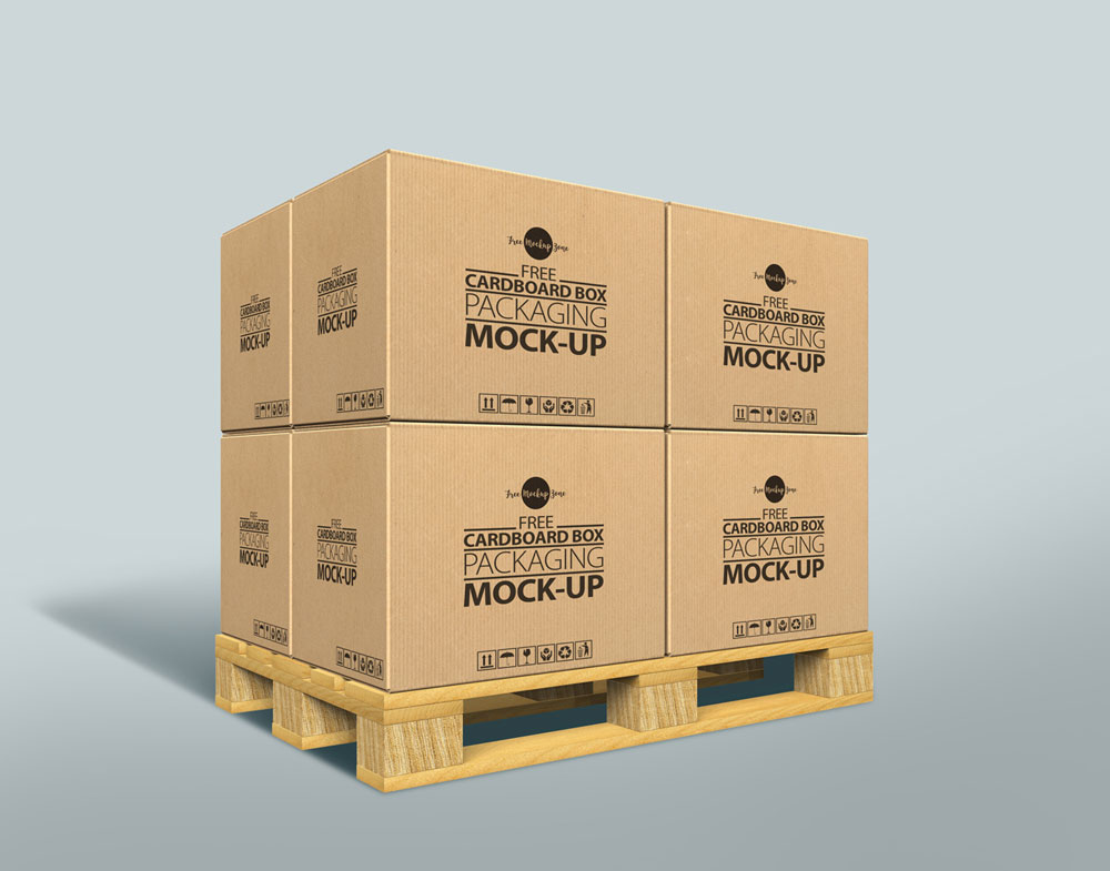 Download Free Cardboard Box Mockup Psd For Packaging 2019 | Pixlov